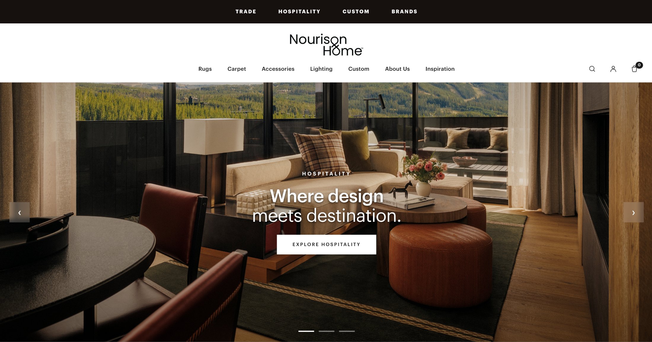 Nourison Home homepage
