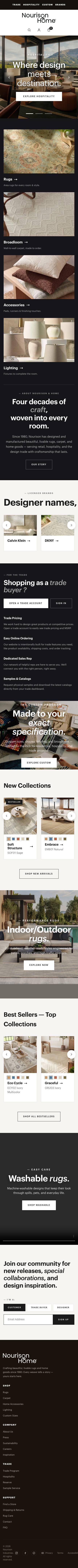 Homepage, mobile